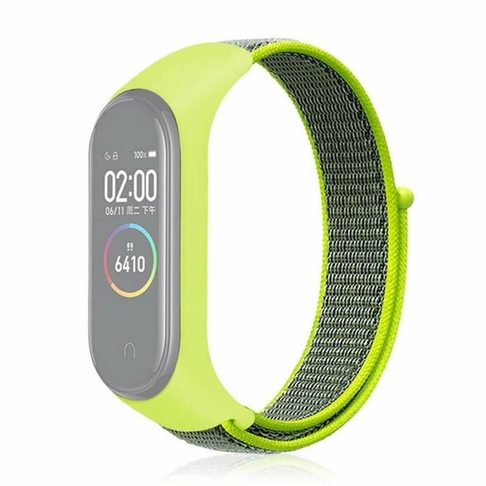 Ремінець BeCover Nylon Style для Xiaomi Mi Smart Band 7 Lime-Gray (707664)