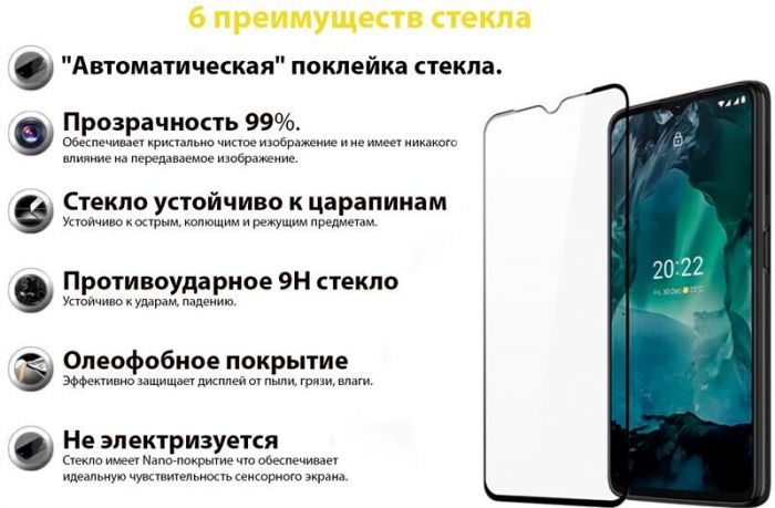 Захисне скло BeCover для Nokia G21/G11 Black (707603)