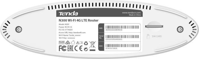 Бездротовий 3G/4G маршрутизатор Tenda 4G03_PROMO