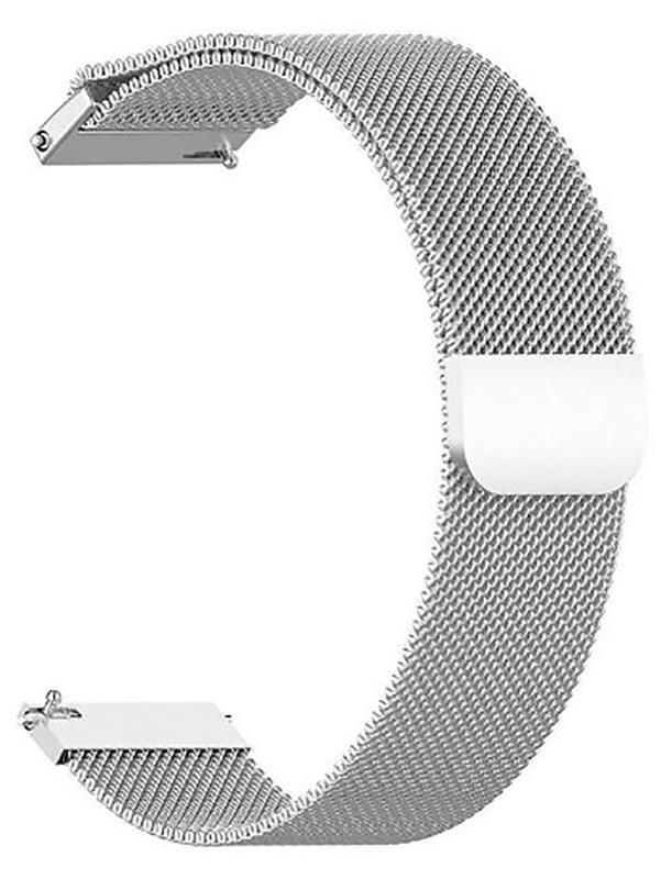 Ремінець BeCover Milanese Style для Xiaomi Amazfit Bip (20mm) Lite/Bip S Lite/GTR 42mm/GTS/TicWatch S2/TicWatch E/GTS 3/GTS 2 mini Silver (707683)