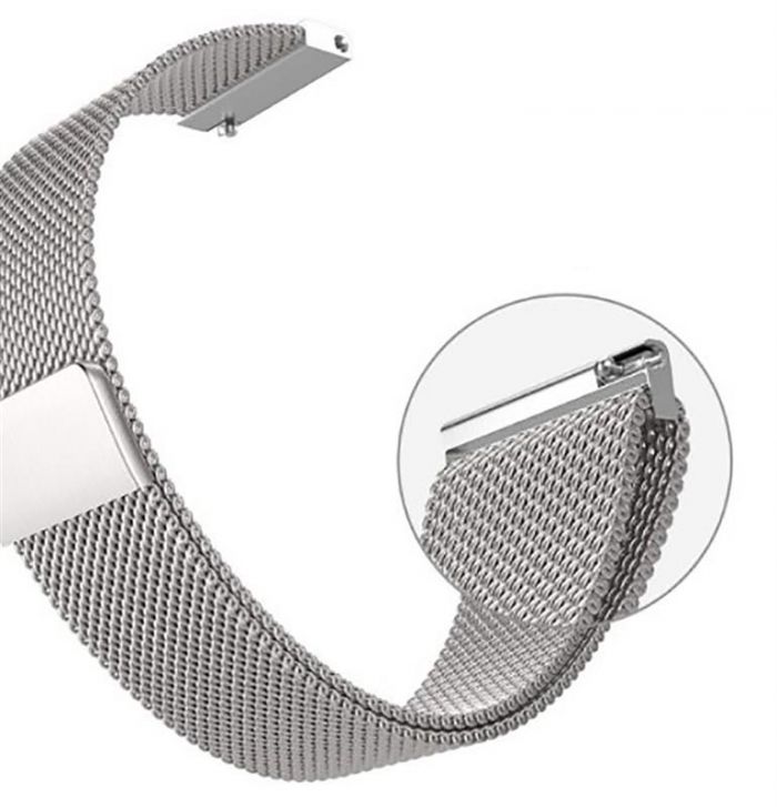 Ремінець BeCover Milanese Style для Motorola Moto 360 2nd Gen. Men`s (20mm) Silver (707723)