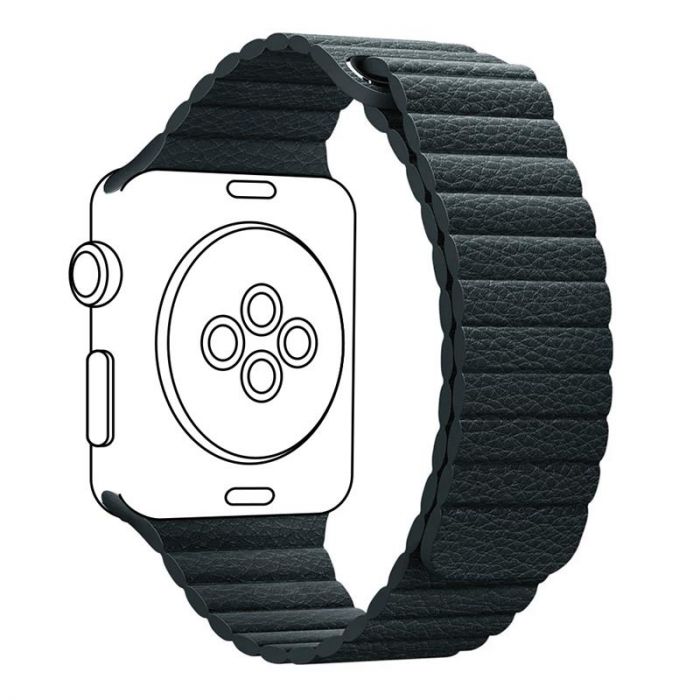 Ремінець Armorstandart Leather Loop для Apple Watch 42mm/44mm/45mm Midnight Blue (ARM57840)