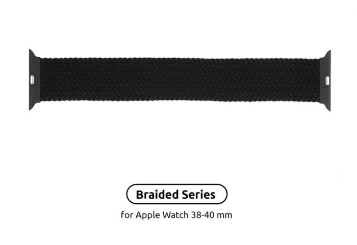 Ремінець Armorstandart Braided Solo Loop для Apple Watch 38mm/40mm/41mm Charcoal Size 4 (132 mm) (ARM58061)