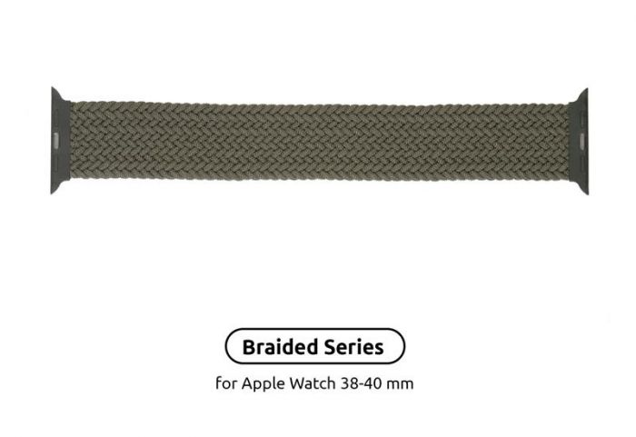 Ремінець Armorstandart Braided Solo Loop для Apple Watch 38mm/40mm/41mm Inverness Green Size 4 (132 mm) (ARM58064)