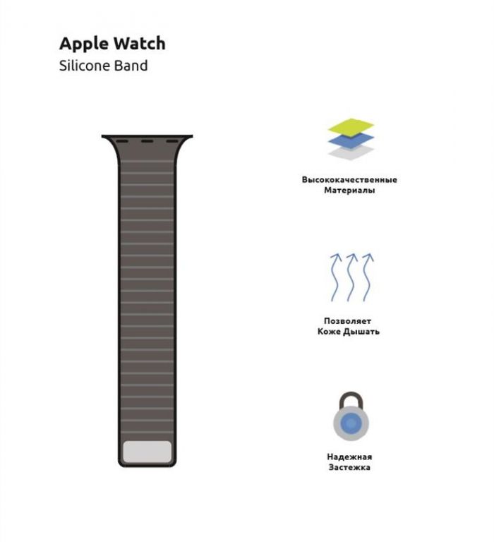 Ремінець Armorstandart Ribbed для Apple Watch 42mm/44mm/45mm Purple (ARM51983)