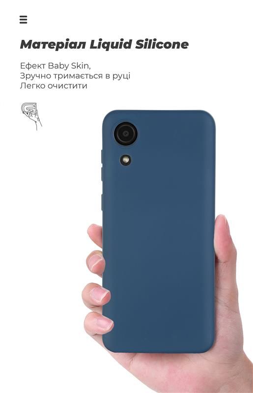 Чохол-накладка Armorstandart Icon для Samsung Galaxy A03 Core SM-A032 Dark Blue (ARM60879)