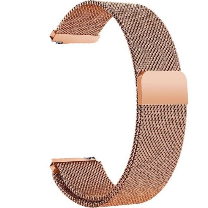 Ремінець BeCover Milanese Style для Xiaomi iMi KW66 (22mm)/Mi Watch Color/Haylou LS01/Haylou LS02/Watch S1 Active Rose Gold (707748)