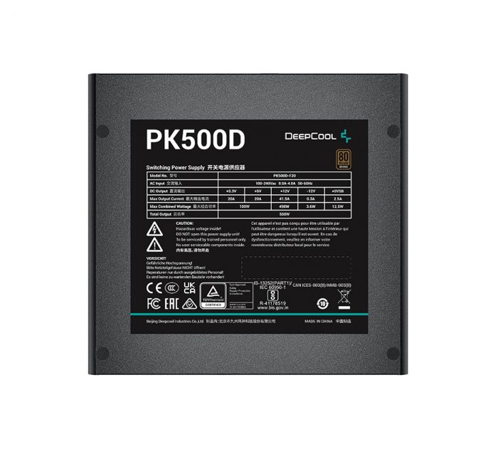 Блок живлення DeepCool PK500D (R-PK500D-FA0B-EU) 500W