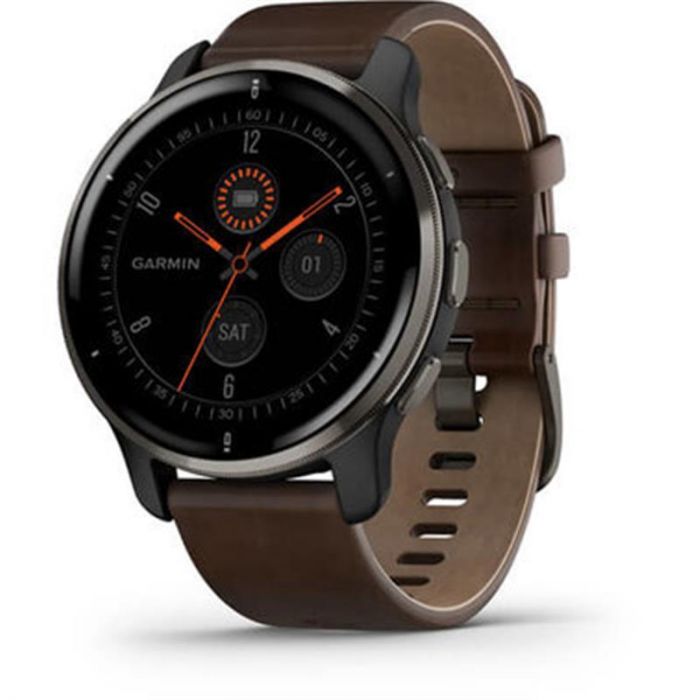 Смарт-годинник Garmin Venu 2 Plus Black + Slate Leather (010-02496-15)