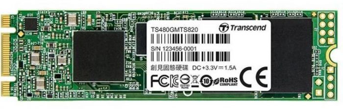 Накопичувач SSD  480GB Transcend 820S M.2 2280 SATAIII 3D TLC NAND (TS480GMTS820S)