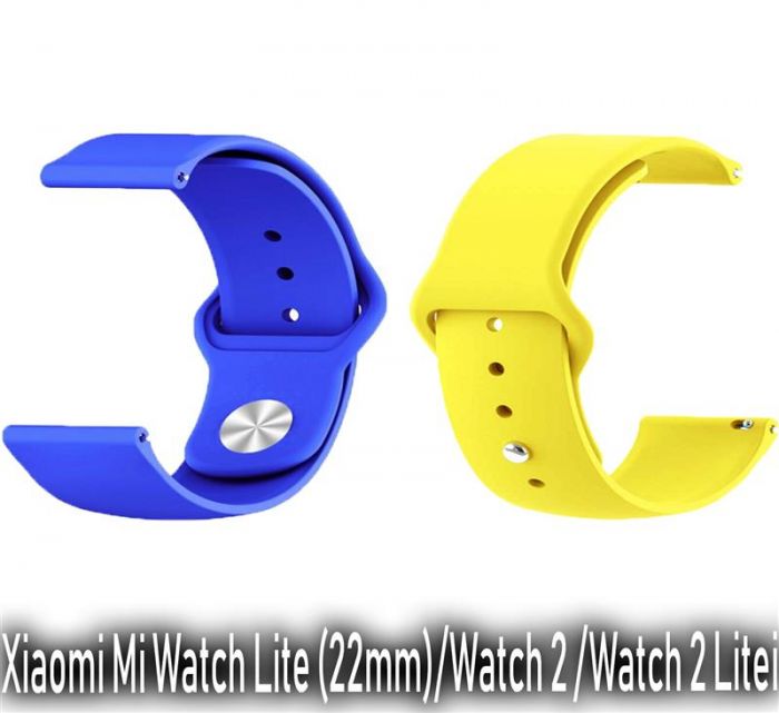 Ремінець BeCover Ukrainian Freedom для Xiaomi Mi Watch Lite (22mm)/Watch 2 /Watch 2 Lite Yellow-Blue 2шт (707829)