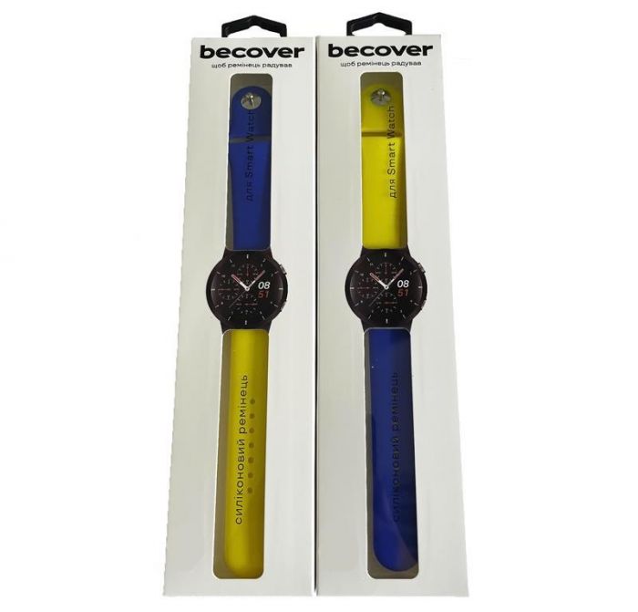 Ремінець BeCover Ukrainian Freedom для Huawei Watch GT 2 42mm (20mm) Yellow-Blue 2шт (707824)