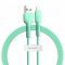 Кабель Baseus Silica gel USB3.1-Lightning, 1м, Green (CALGJ-06)