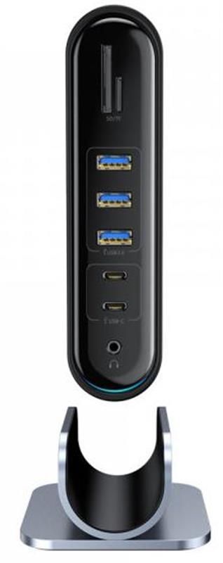 Концентратор USB-C Baseus Multifunctional Working Station Three-Screen Gray (CAHUB-DG0G)