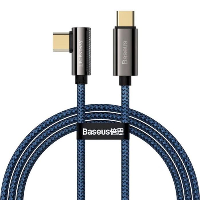 Кабель Baseus Legend Series Elbow USB-C-USB-C, 2м, Blue (CACS000703)