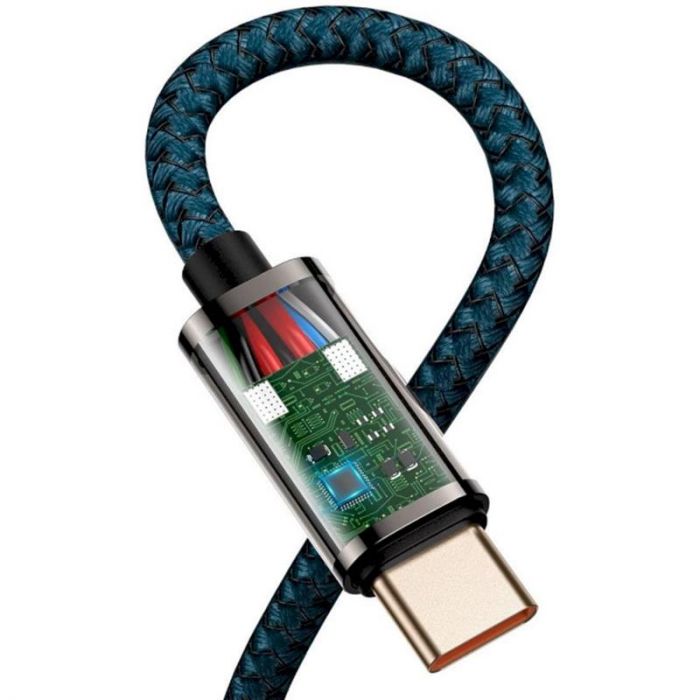 Кабель Baseus Legend Series Elbow USB-C-USB-C, 2м, Blue (CACS000703)
