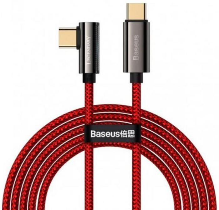 Кабель Baseus Legend Series Elbow USB-C-USB-C, 1м, Red (CACS000609)