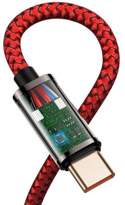 Кабель Baseus Legend Series Elbow USB-C-USB-C, 1м, Red (CACS000609)