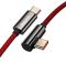 Кабель Baseus Legend Series Elbow USB-C-USB-C, 2м, Red (CACS000709)