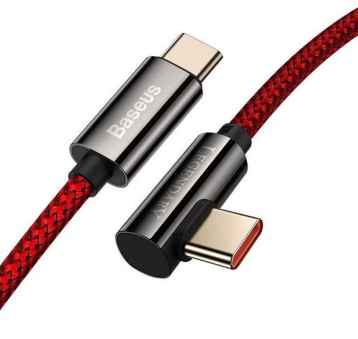 Кабель Baseus Legend Series Elbow USB-C-USB-C, 2м, Red (CACS000709)