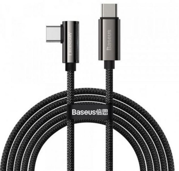 Кабель Baseus Legend Series Elbow USB-C-USB-C, 1м, Black (CATCS-01)