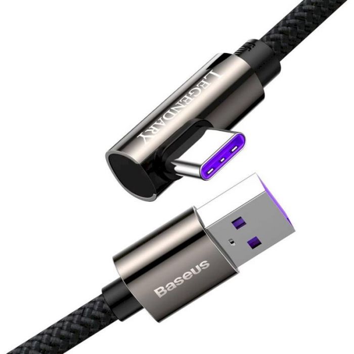 Кабель Baseus Legend Series Elbow USB-USB-C, 1м, Black (CATCS-B01)