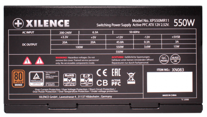 Блок живлення Xilence Performance A+ III (XP550MR11) 550W