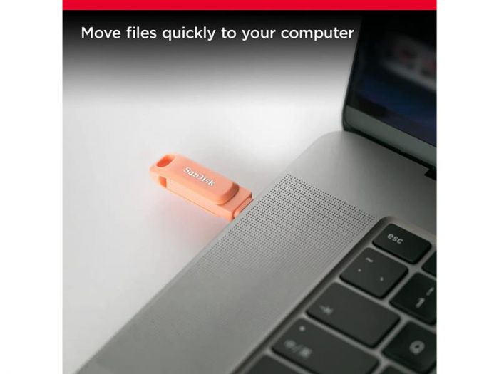 Флеш-накопичувач USB 64GB Type-C SanDisk Dual Drive Go Peach (SDDDC3-064G-G46PC)