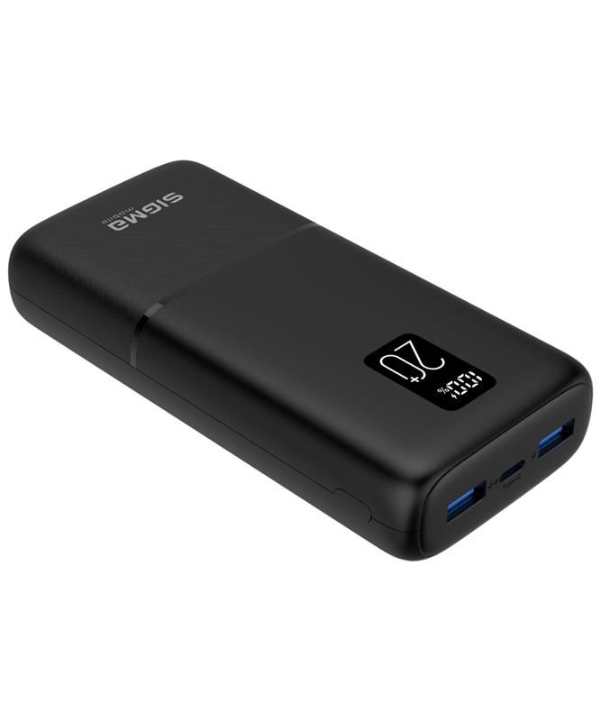 Універсальна мобільна батарея Sigma mobile X-Power SI20A2QL 20000mAh Black (4827798423813)