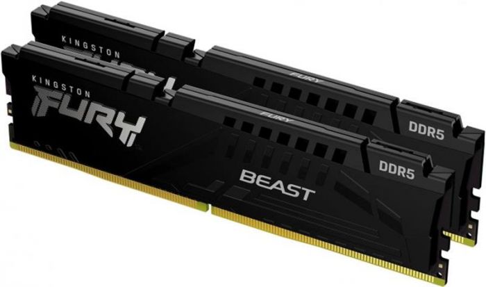 Модуль пам`яті DDR5 2x16GB/4800 Kingston Fury Beast Black (KF548C38BBK2-32)