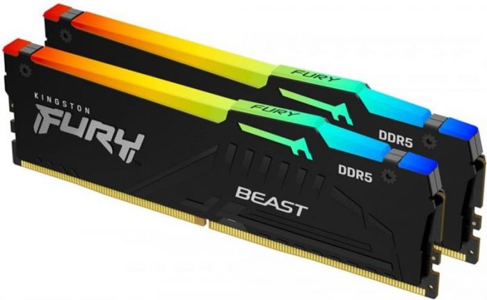 Модуль пам`яті DDR5 2x16GB/6000 Kingston Fury Beast RGB Black (KF560C36BBEAK2-32)