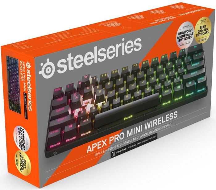 Клавiатура SteelSeries Apex Pro Mini Wireless Black (64842)