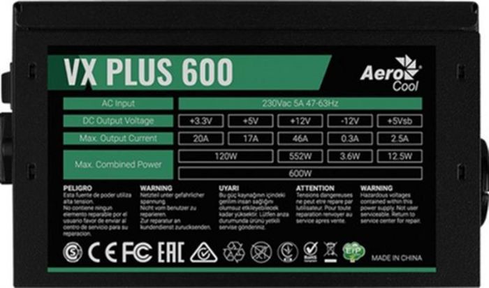 Блок живлення AeroCool VX Plus 600 600W