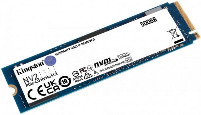 Накопичувач SSD  500GB M.2 NVMe Kingston NV2 M.2 2280 PCIe Gen4.0 x4 (SNV2S/500G)