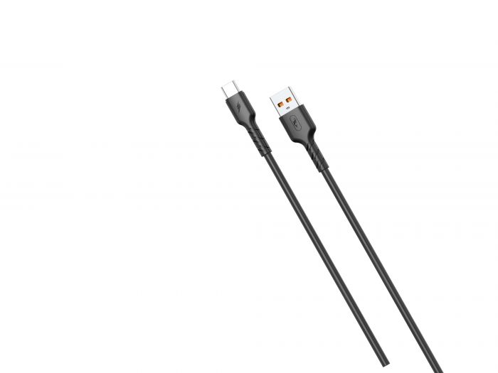 Кабель SkyDolphin S07T TPE High Elastic Line USB - USB Type-C 1м, Black (USB-000596)