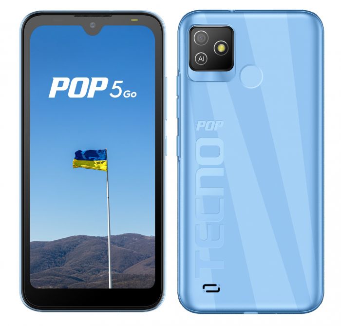 Смартфон Tecno Pop 5 Go (BD1) 1/16GB Dual Sim Diamond Blue (4895180771026)