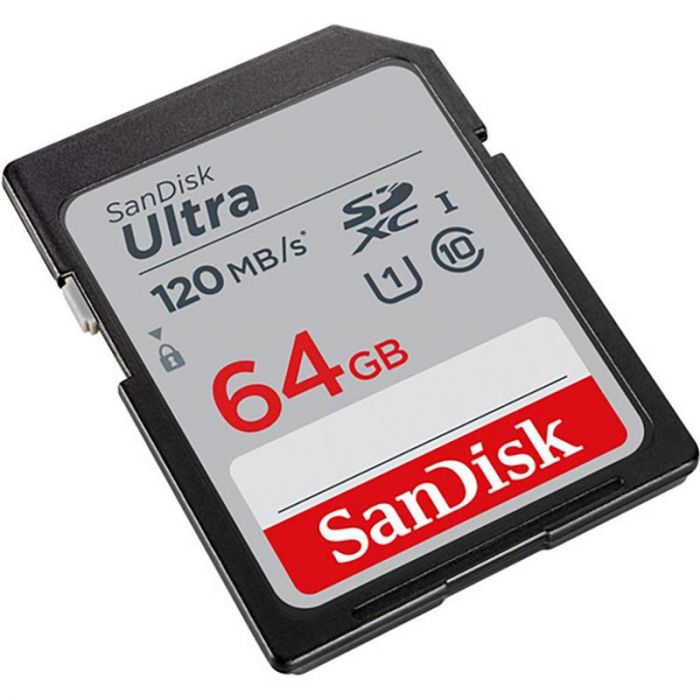 Карта пам`яті SDHC 64GB UHS-I Class 10 SanDisk Ultra R120MB/s (SDSDUN4-064G-GN6IN)