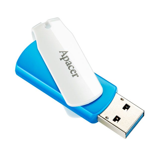 Флеш-накопичувач USB 3.1 64GB Apacer AH357 Blue/White (AP64GAH357U-1)