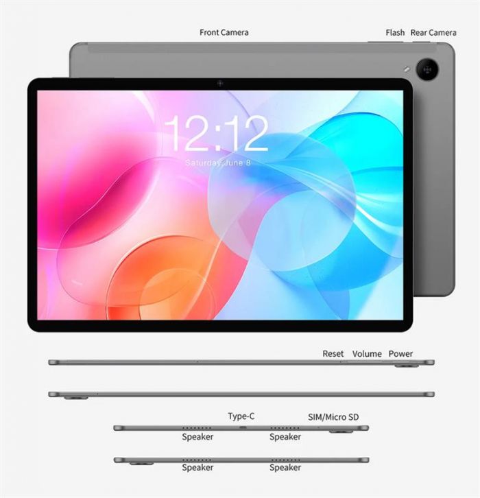 Планшетний ПК Teclast M40 Air 8/128GB 4G Dual Sim Space Gray (TLA001/KS10/TL-102783) з клавіатурою KS10