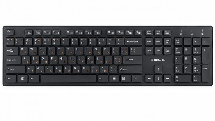 Клавіатура REAL-EL Comfort 7080 Ukr Black USB