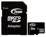 Карта пам`ятi MicroSDHC 32GB Class 10 Team + SD-adapter (TUSDH32GCL1003)