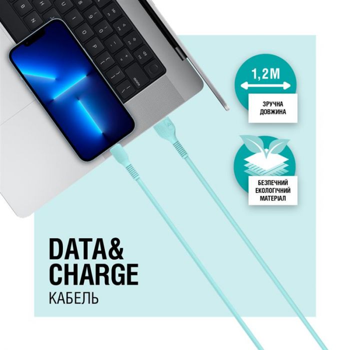 Кабель ACCLAB AL-CBCOLOR-L1MT USB-Lightning 1.2м Mint (1283126518195)