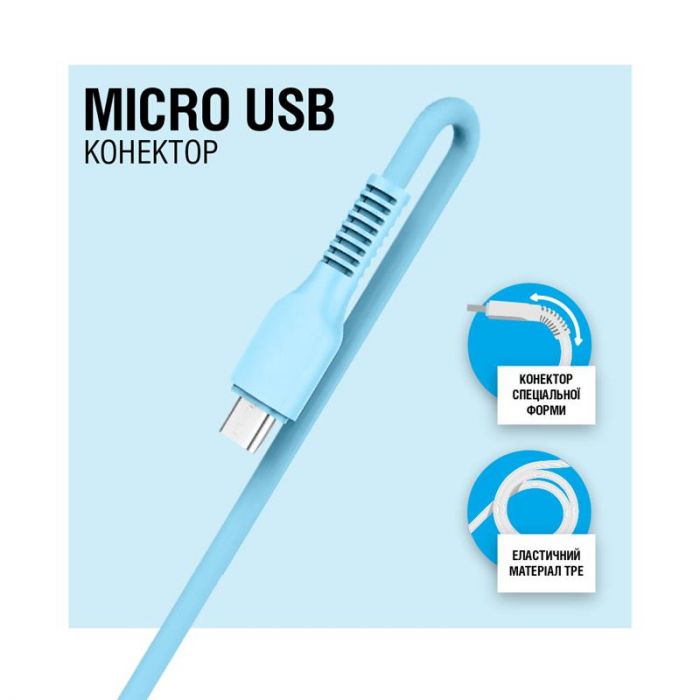 Кабель ACCLAB AL-CBCOLOR-M1BL USB - micro USB (M/M), 1.2 м, Blue (1283126518133)
