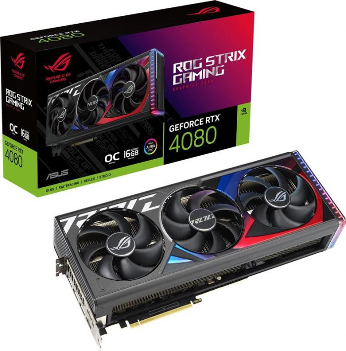 Відеокарта GF RTX 4080 16GB GDDR6X ROG Strix Gaming OC Asus (ROG-STRIX-RTX4080-O16G-GAMING)