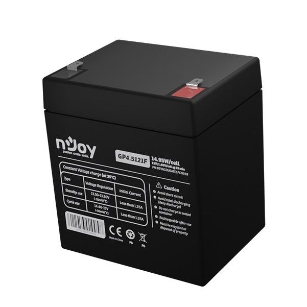 Акумуляторна батарея Njoy GP4.5121F 12V 4.5AH (BTVACDUEATE1FCN01B) AGM