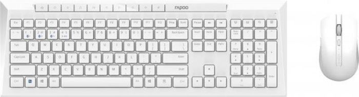 Комплект (клавіатура, мишка) бездротовий Rapoo 8210М Wireless White