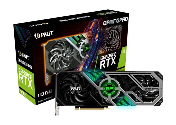 Відеокарта GF RTX 3080 10GB GDDR6X GamingPro V1 Palit (NED3080019IA-132AA) (LHR)