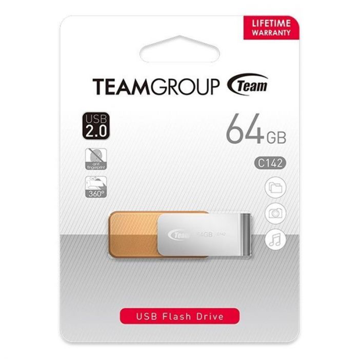 Флеш-накопичувач USB 64GB Team C142 Brown (TC14264GN01)
