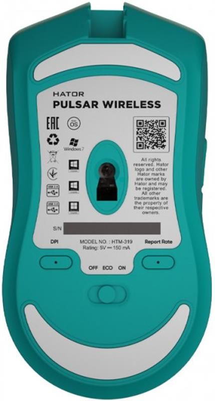 Мишка Hator Pulsar Wireless Mint (HTM-319) USB