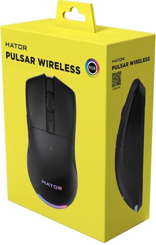 Мишка бездротова Hator Pulsar Wireless Yellow (HTM-318)